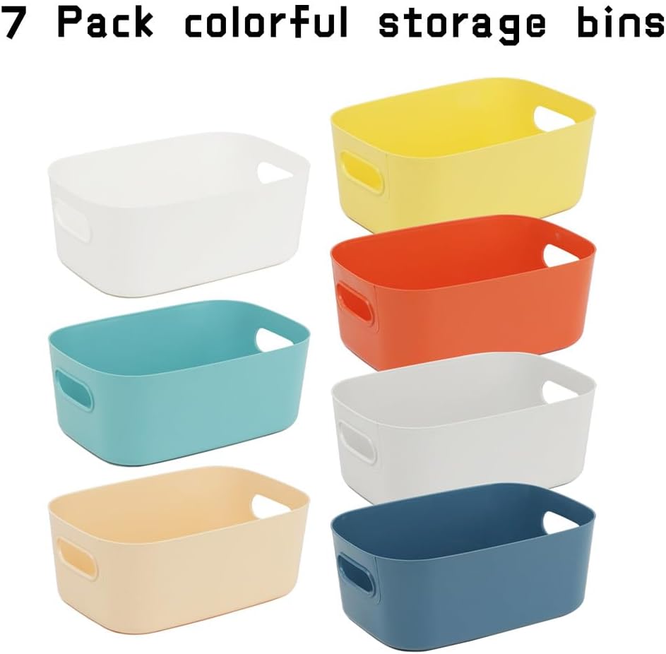 7 Cubos Organizadores Plástico para Aperitivos Maquillaje