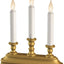 Candelabro LED para ventana luz blanca cálida base dorada