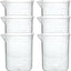 6 Vasos Plástico Lab 3.4oz Transparentes con Escala Boquilla