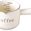 Taza medidora espresso cerámica 3oz blanco con asa