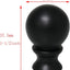 Lámpara perilla bola acero negro soporte arpa