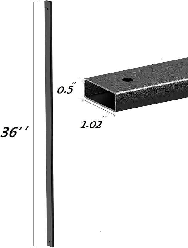 51 Balaustres Metal Rectangulares 32-1/4" Barandilla Terraza