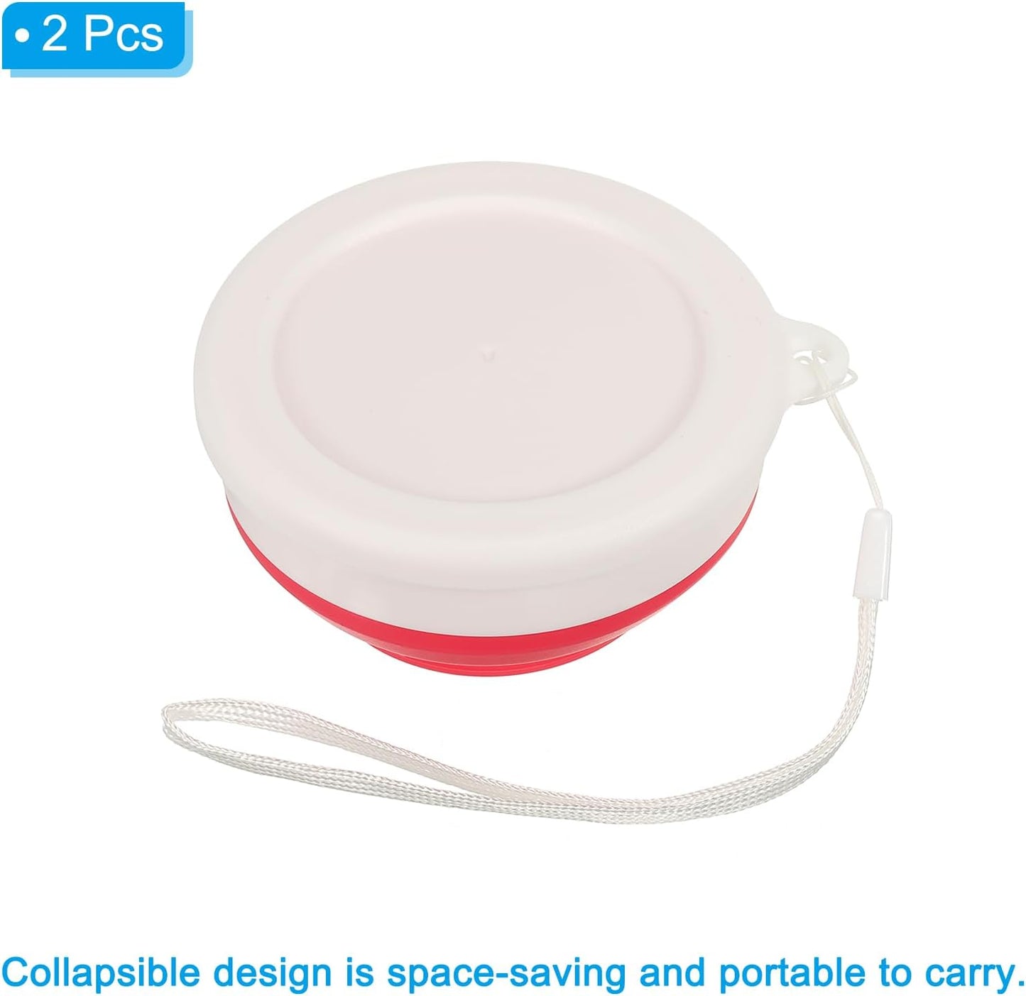 Vaso plegable portátil 6.8oz silicona color rosa