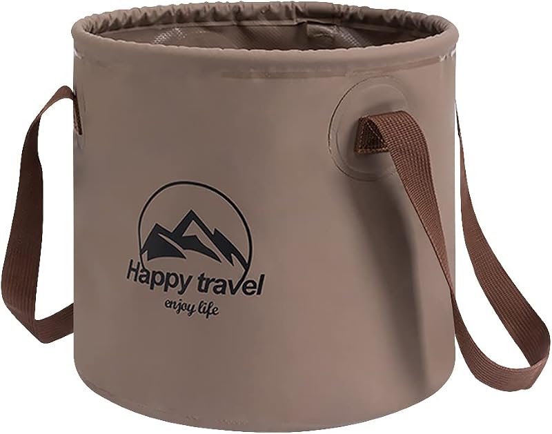 Cubo plegable PVC 5gal con asa uso portátil