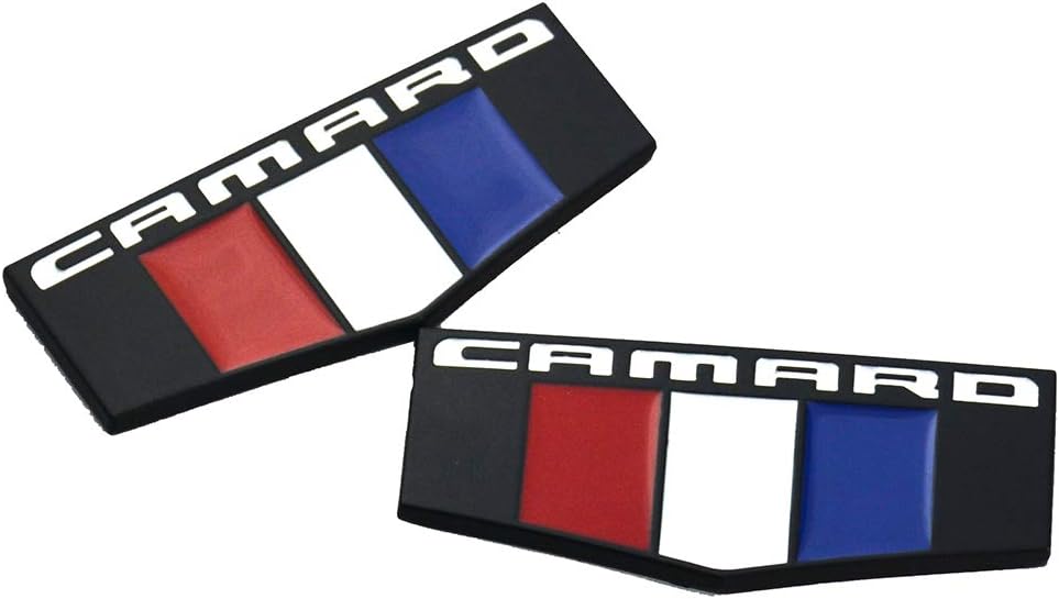 2 Emblemas Camaro 3D para Guardabarros Delantero Negro
