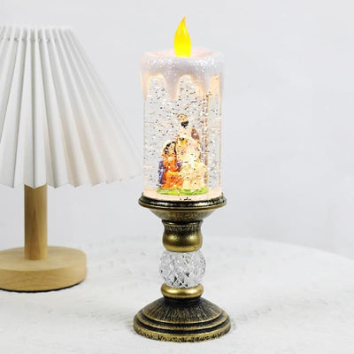 Farol vela Navidad linterna Papá Noel decoración hogar