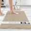 Tapete baño microfibra antiderrap 27.5x47pulg beige