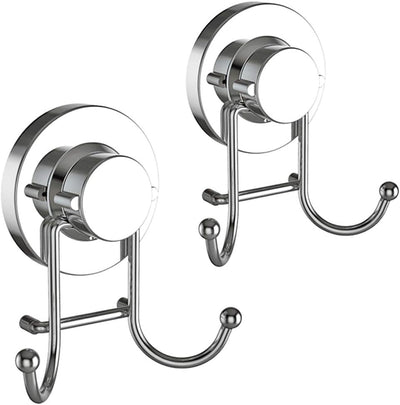 Ganchos ventosa baño cocina puerta cristal acero inox
