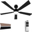 Ventilador techo 52" con luz 22W control remoto motor CC