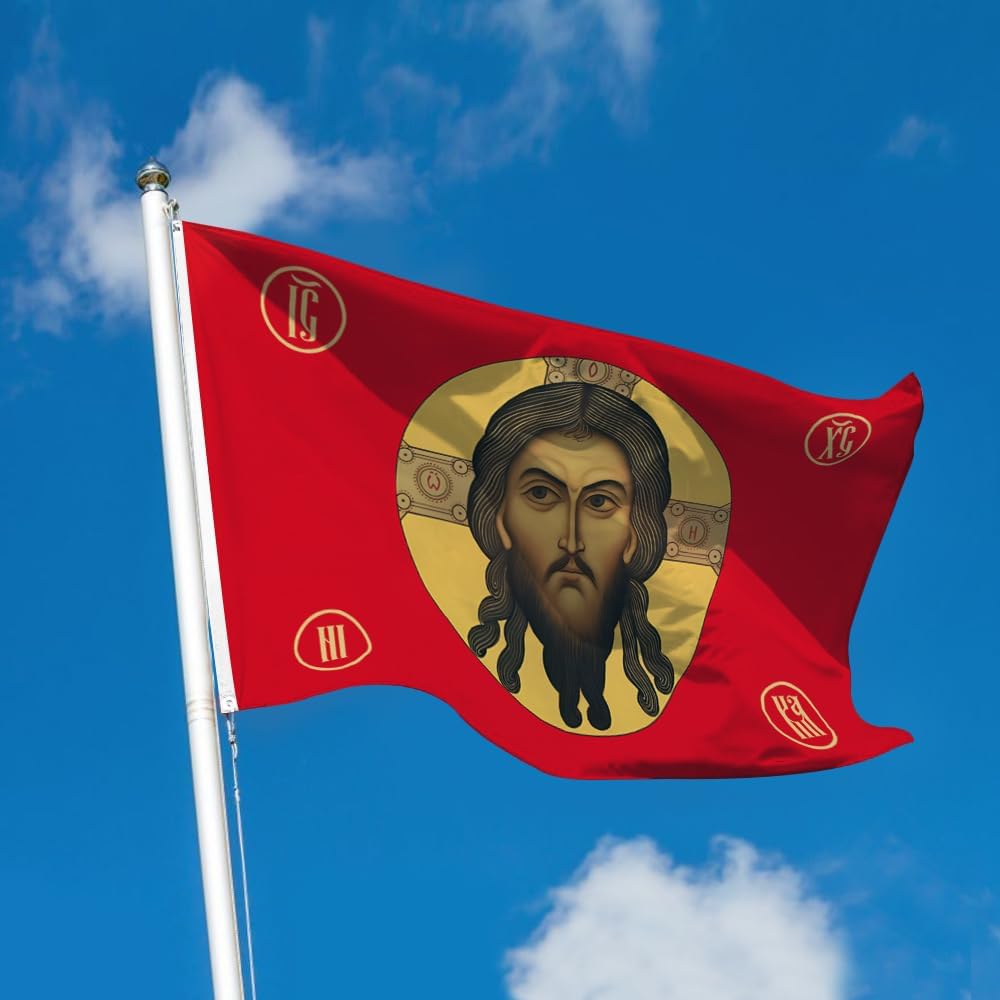 Bandera rusa Cristo 3x5ft para casa patio