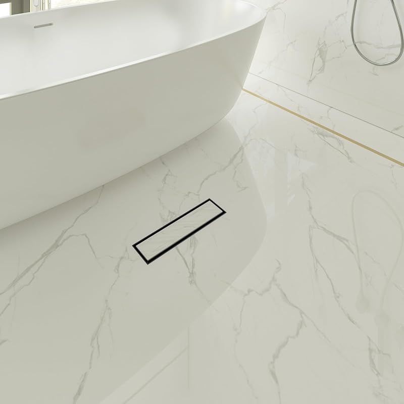Drenaje ducha lineal 12" acero inox SUS304 negro