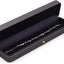 Caja cuero collar reloj terciopelo negro gris