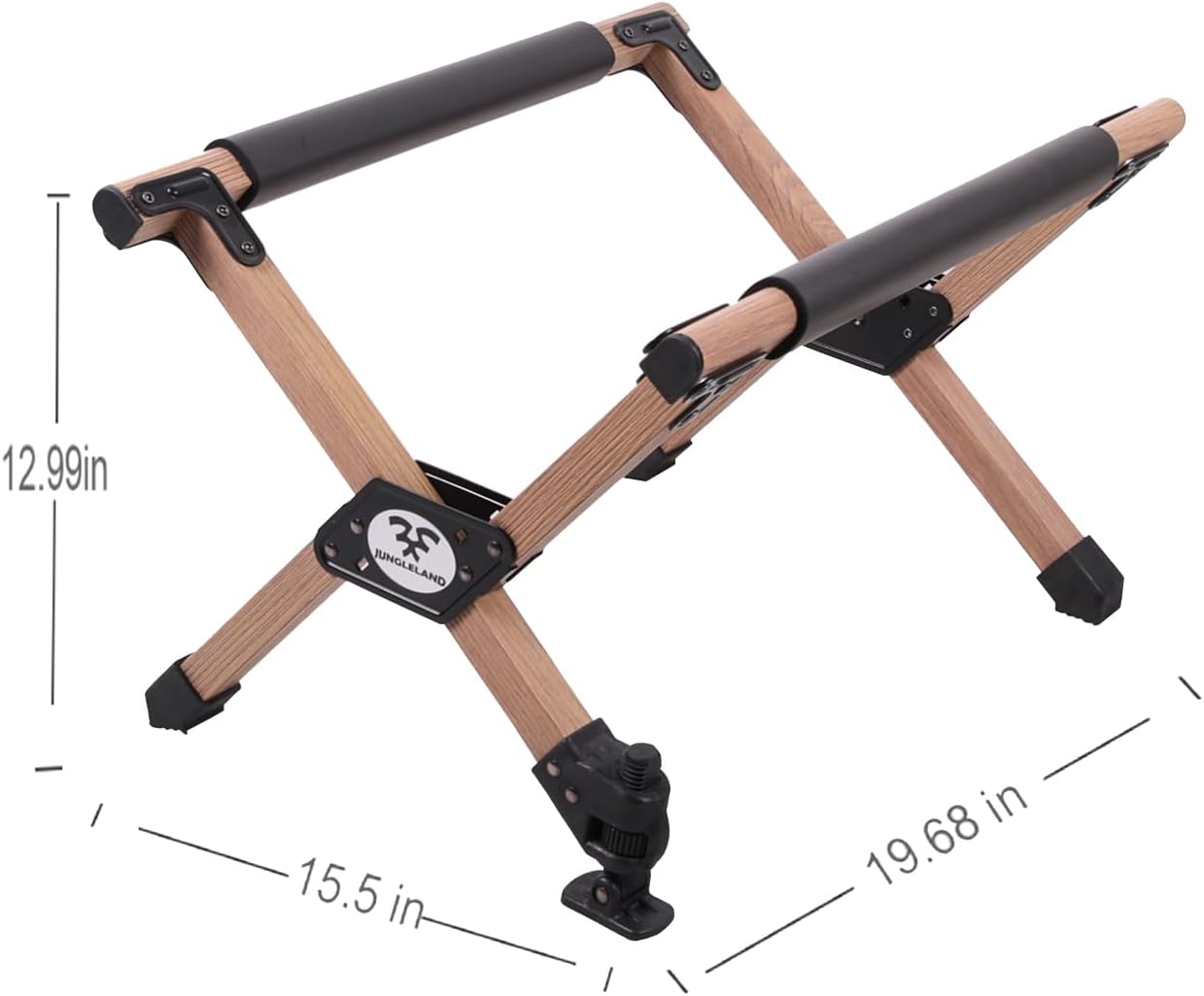 Soporte enfriador plegable aluminio madera nogal ajustable