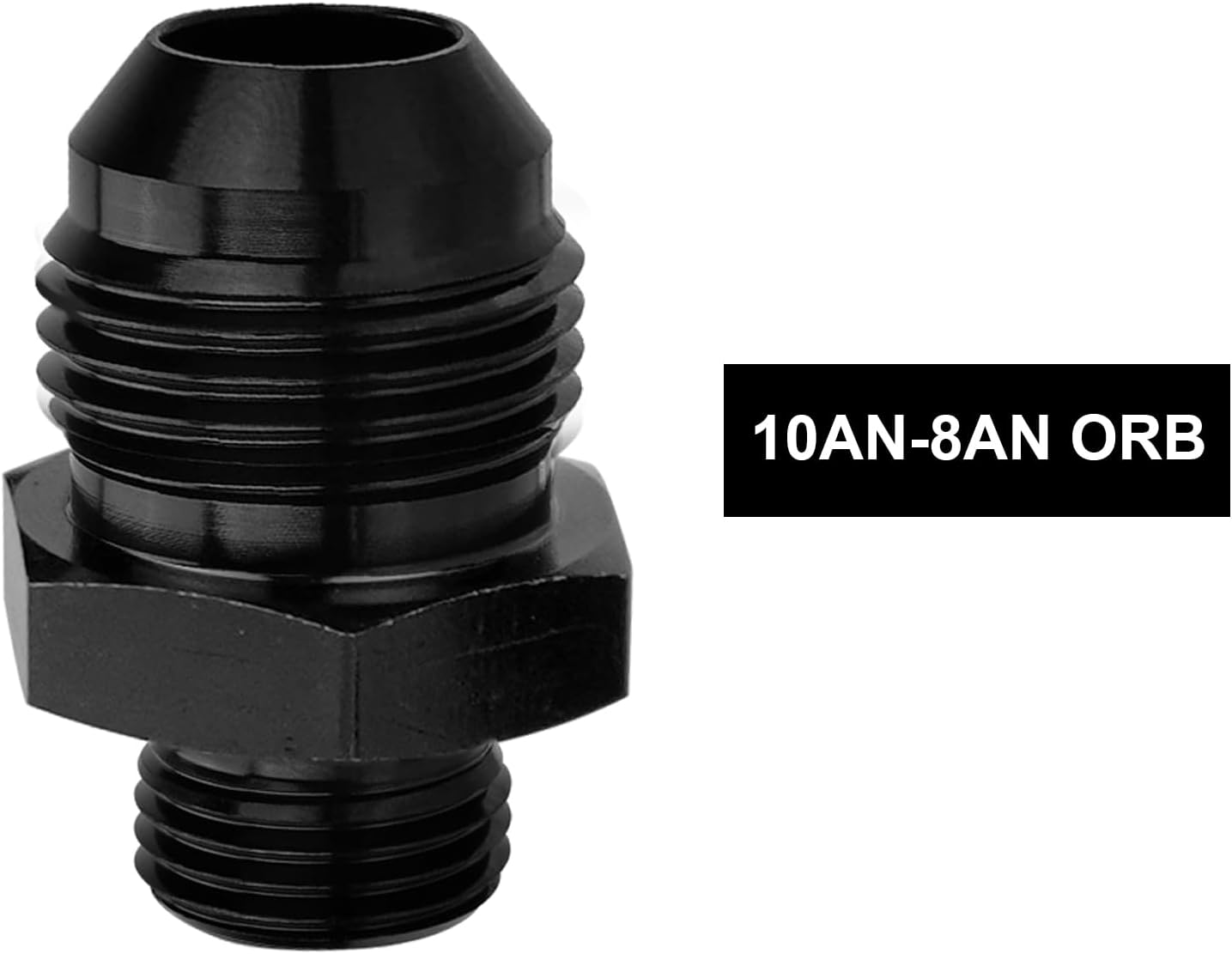 Adaptador riel combustible 10AN a 8AN ORB aluminio