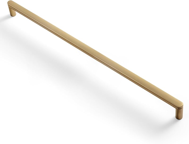 6 Tiradores Bronce Champán 12 5/8pulg Acanalado Gabinete