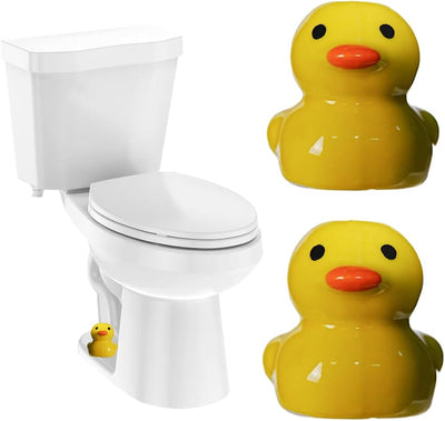 2 Tapas Cerámica Inodoro Forma Pato Decorativas