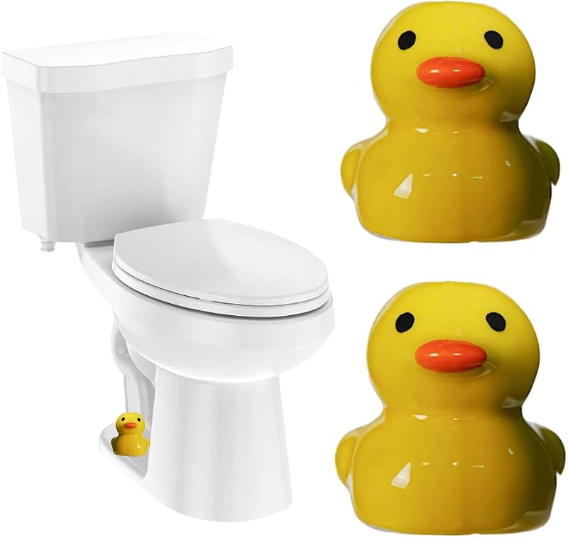 2 Tapas Cerámica Inodoro Forma Pato Decorativas