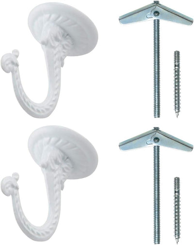2 Ganchos Techo 1.5" Resistentes con Accesorios