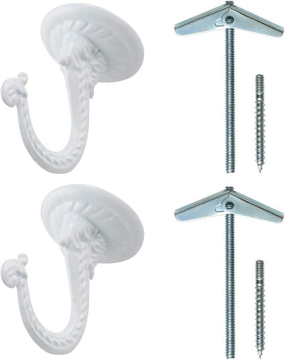 2 Ganchos Techo 1.5" Resistentes con Accesorios