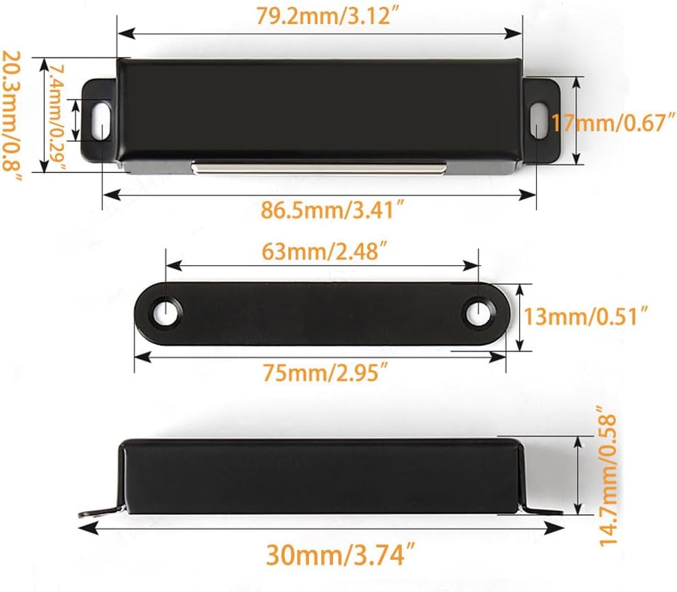 Pestillo magnético acero inox 70lb para puertas y armarios 2uds