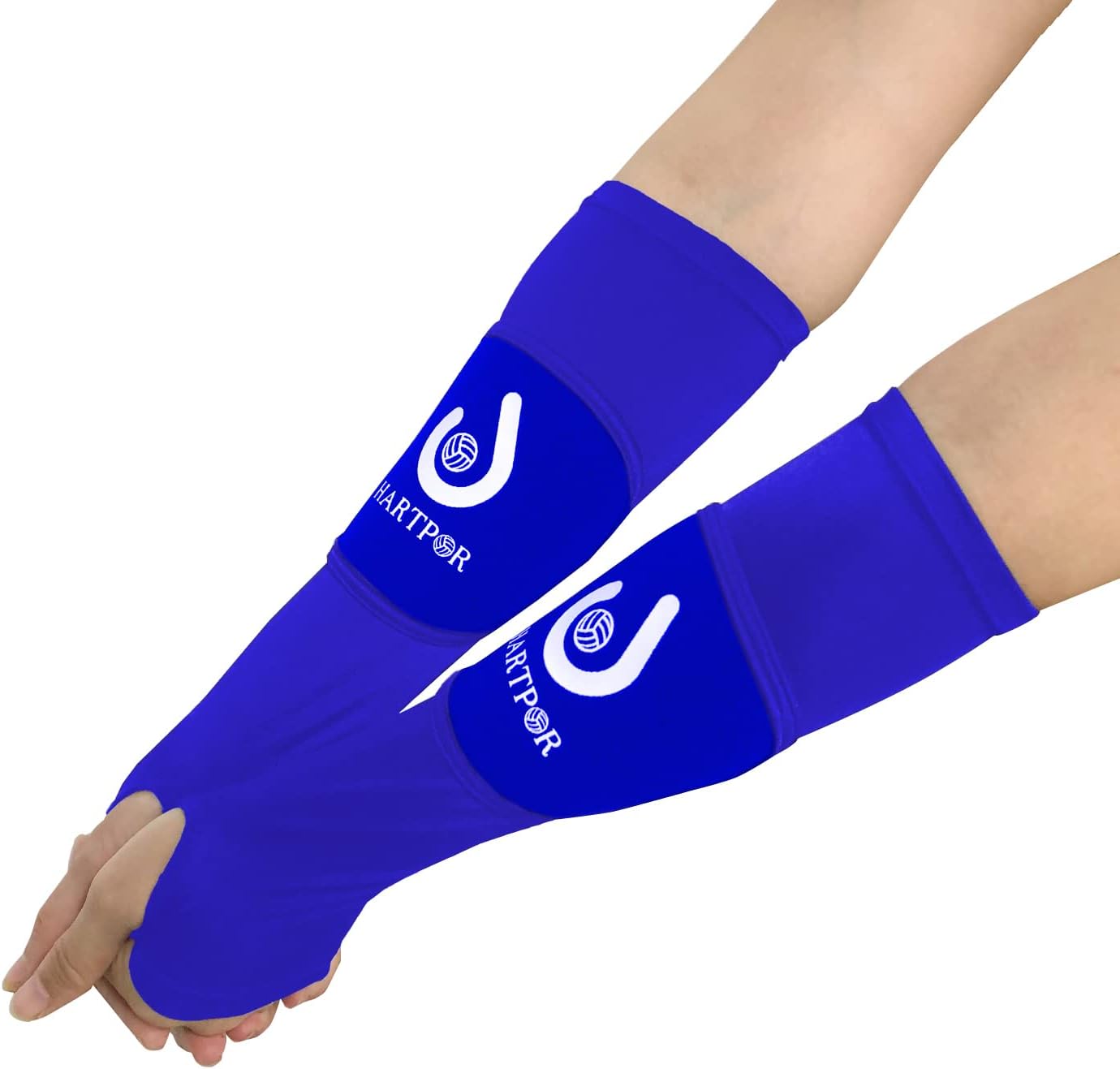 Mangas voleibol con almohadilla pulgar para jóvenes