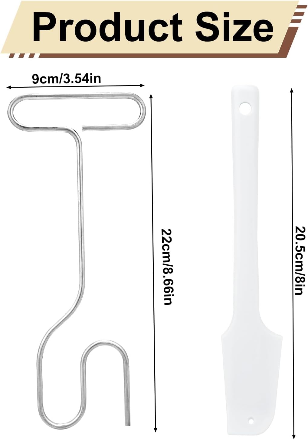 2 Pzas Set Mezclador Mantequilla Acero Inox y Espátula Silicón