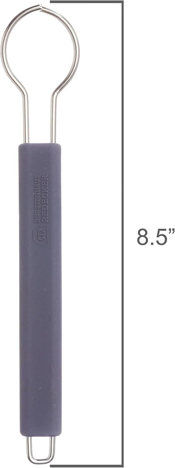 Mango cepillo platos acero inox silicona azul oscuro patentado