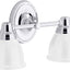 Lámpara baño aplique 2 luces cromo pulido