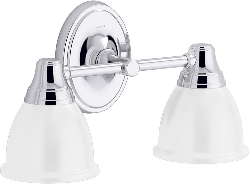 Lámpara baño aplique 2 luces cromo pulido