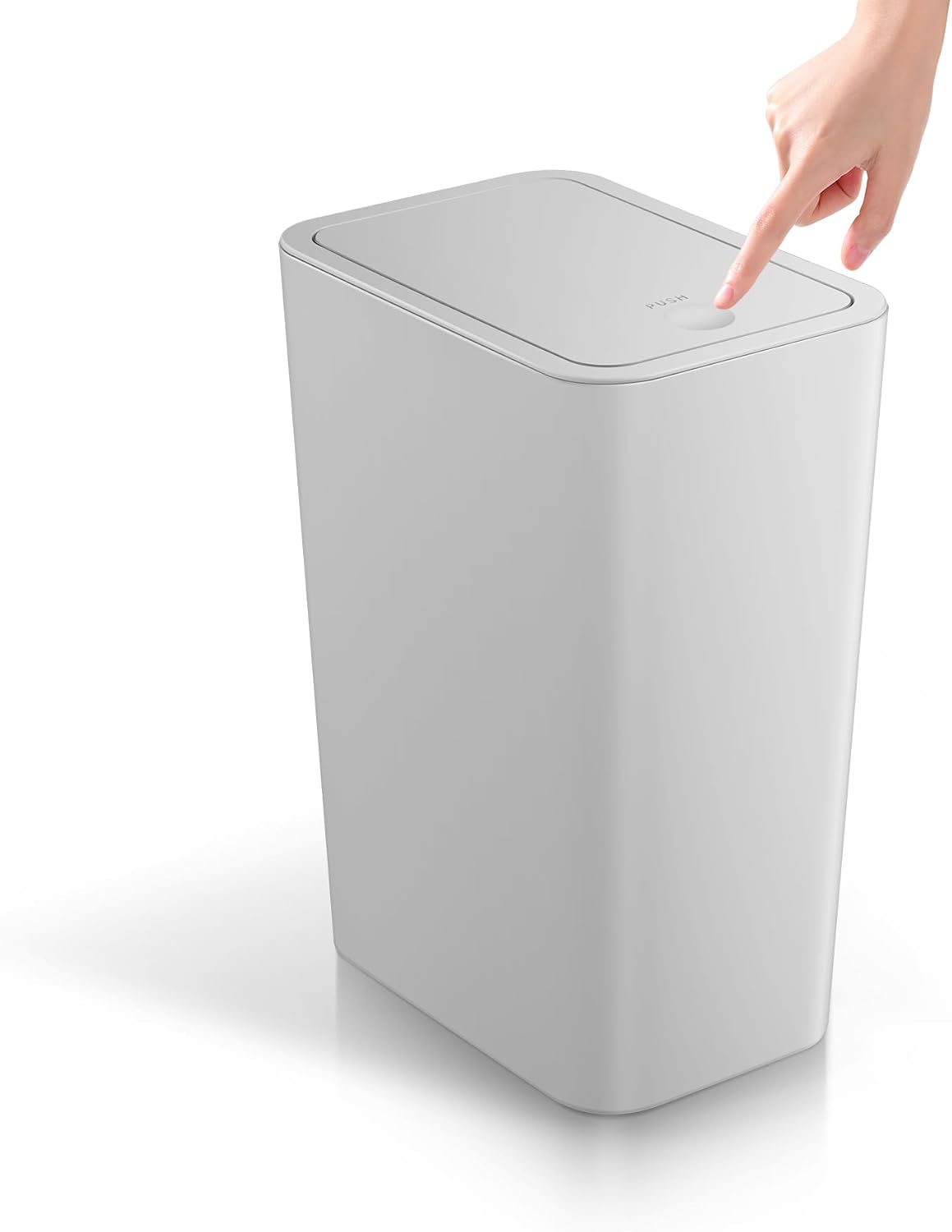 Cubo basura baño 4gal con tapa presión plástico