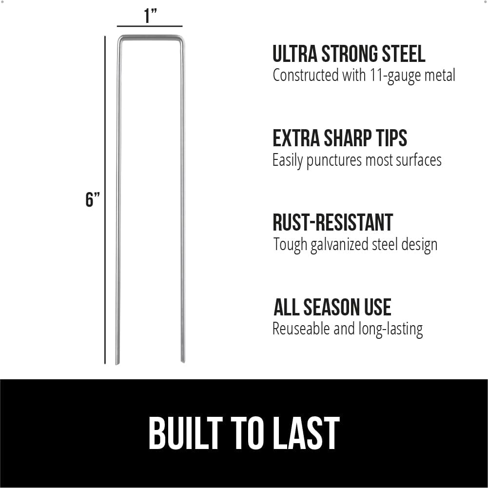 Pack 300 grapas acero galvanizado 6pulg anclaje césped