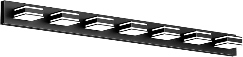 Lámpara tocador 55" 7 luces LED acrílico mate negro