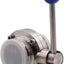 Válvula mariposa sanitaria acero inox 304 tri clamp 2pulg