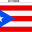 Bandera Puerto Rico 3x5ft color vivo con ojales latón decoración