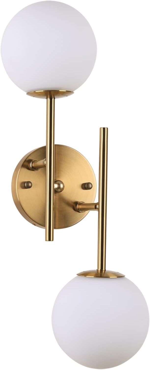 Aplique pared globo dorado 7.5x20pulg base G9 para LED