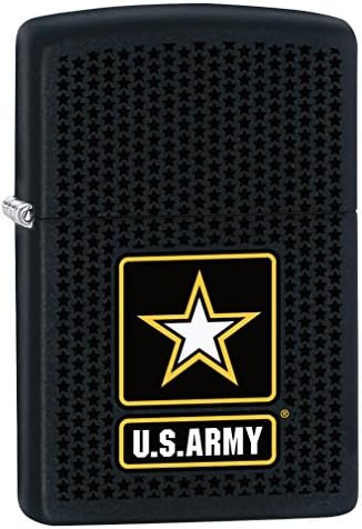 Encendedor Logotipo Ejército EE.UU. Estrellas Negro Mate