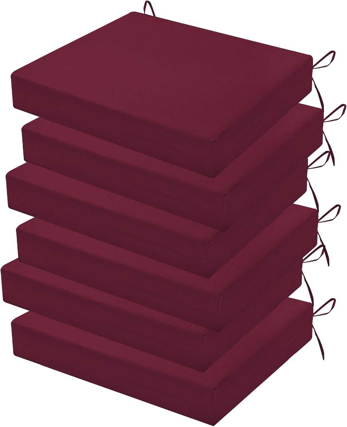 6 Pzas Cojines Silla Exterior 18.5x16pulg Rojo