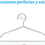 Perchas acero inox 40 pzas ultrafinas 16.5"