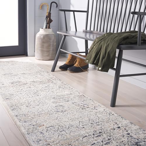 Alfombra pasillo 2'2"x8' crema beige no se desprende