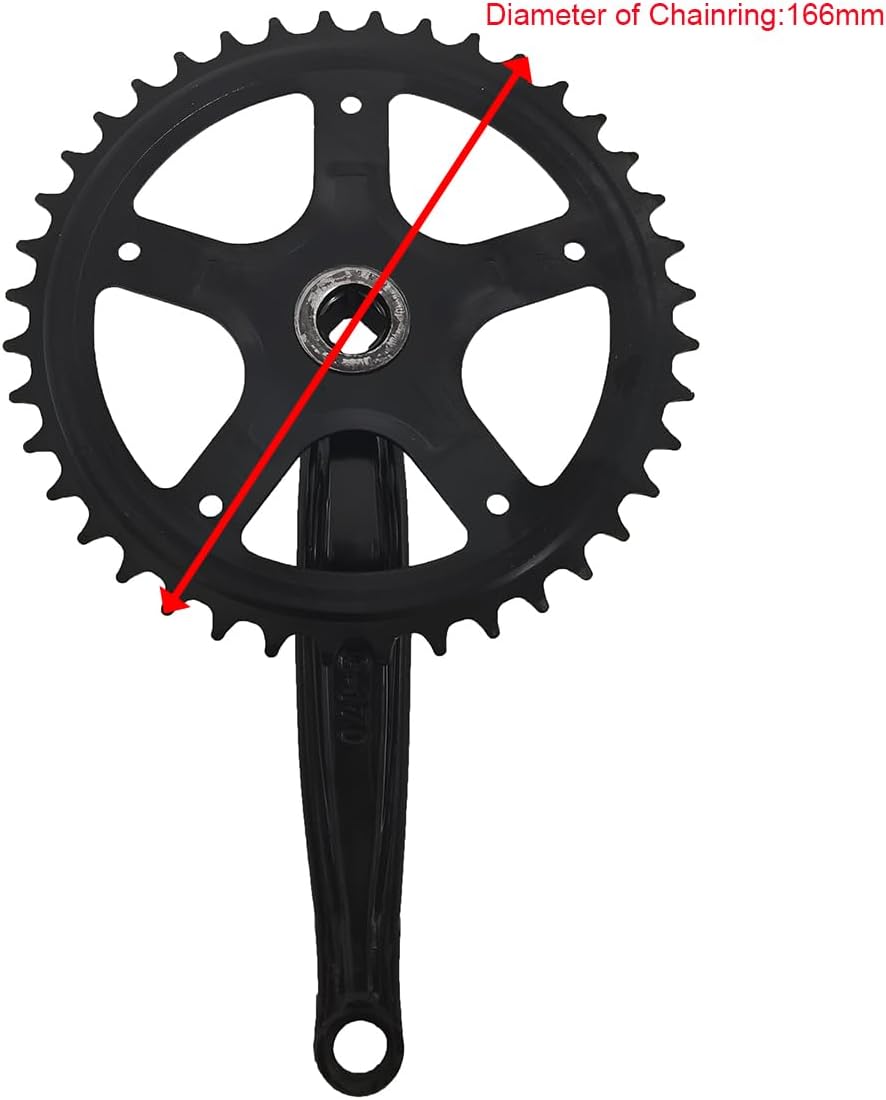Set bielas 6.693" bicicleta fija negro 40T