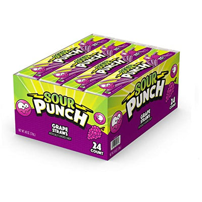 Pajitas uva Sour Punch estuche 24 pzas
