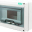 Caja eléctrica IP65 cubierta transparente ABS 8 vías
