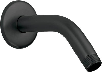 Brazo ducha moderno 6pulg negro mate para pared