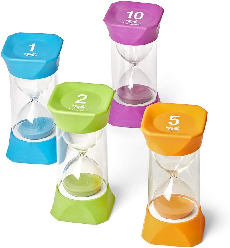 Juego temporizador arena 1-10 min tapas suaves para niños