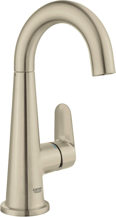 Grifo baño terciopelo 4pulg níquel cepillado