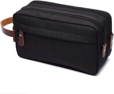 Neceser cuero encerado para hombre kit afeitado viaje