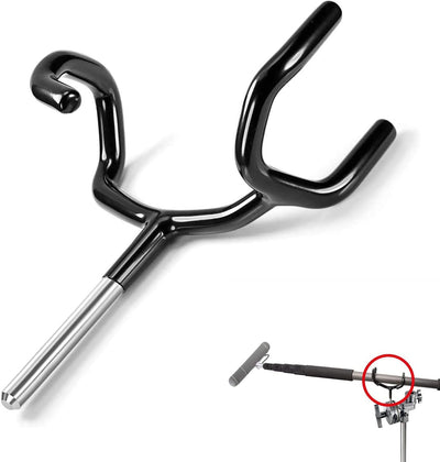Soporte poste metal para micrófono y cuna pluma audio