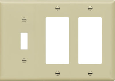 Placa pared interruptor palanca doble oscilacion 3 bandas
