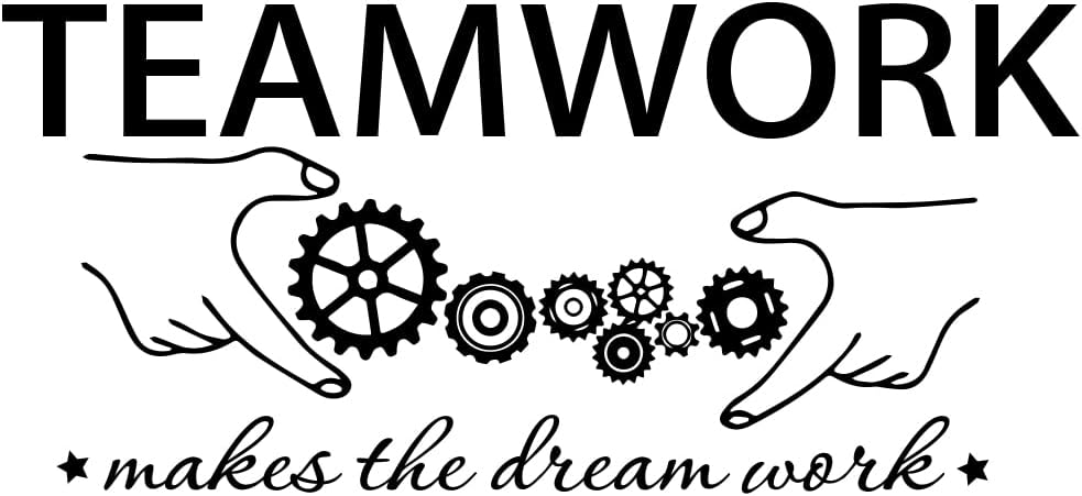 Cita motivacional teamwork para oficina y dormitorio