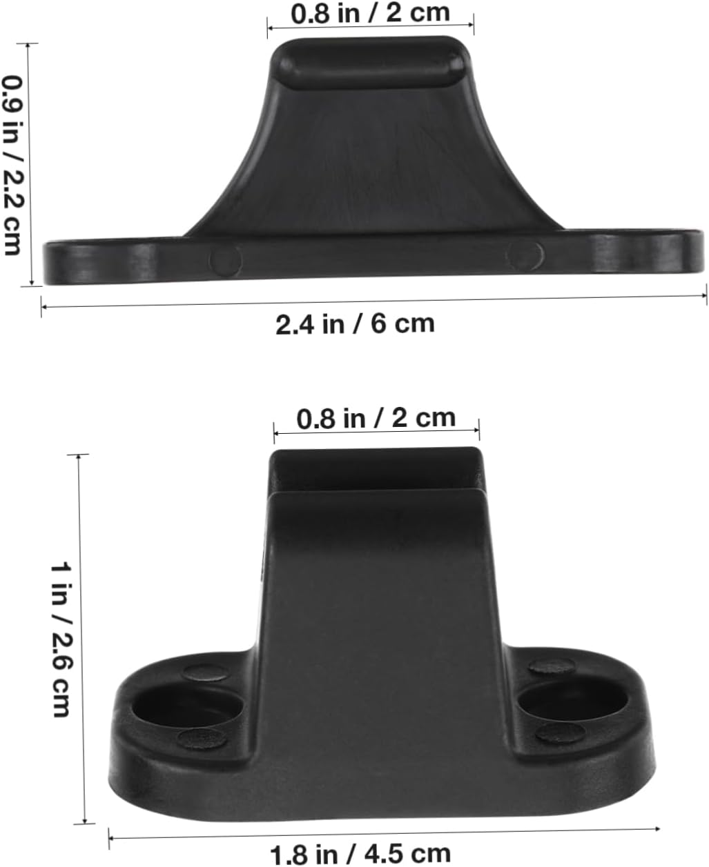 2 Pzas Soporte Puerta RV Negro Forma T Pestillo Cámper